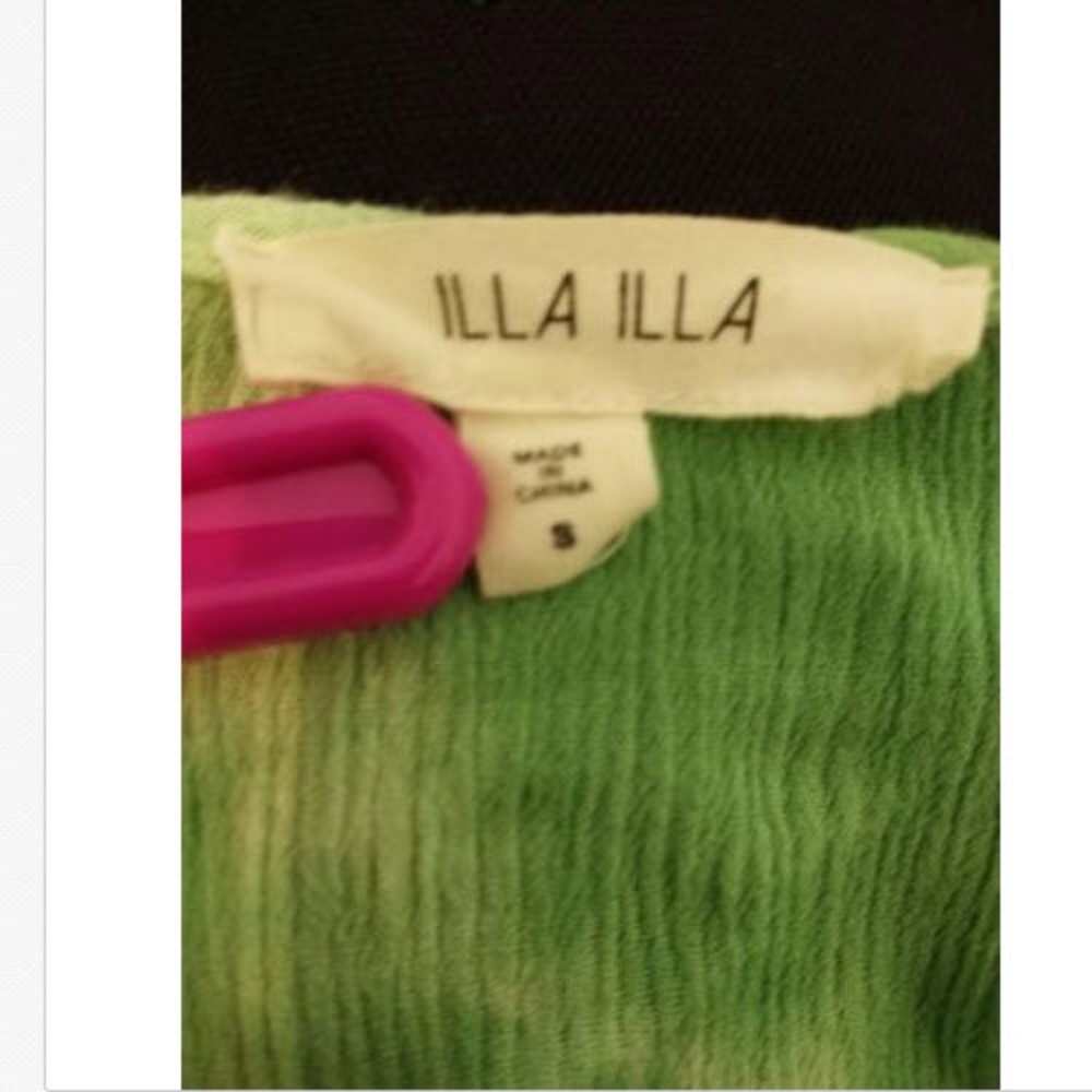 Illa Illa Micro Dress Sz Small Green Tie Dye Knit - Picture 5 of 5